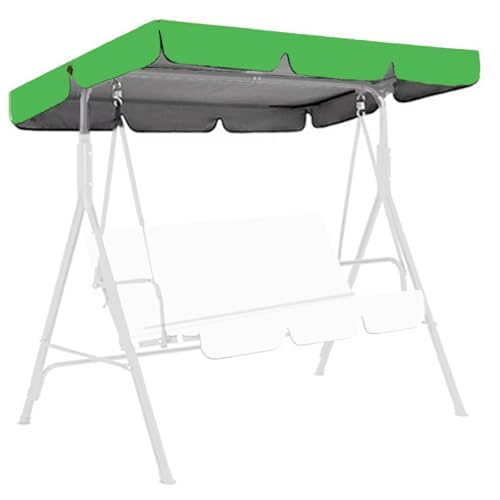 Swing Canopy Replacement for Outdoor Patio,2/3 Seater Heavy-duty Ripproof Waterproof Porch Swing Seat Canopy Cover,Hammock Top Cover for Flat Roof Detachable for Garden Courtyard,Green,142x120x18cm