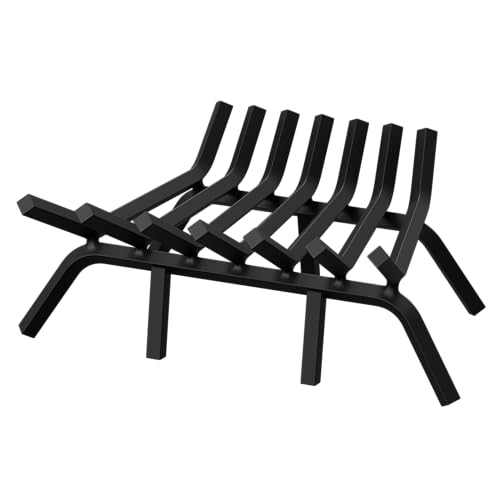 Jusgym Fireplace Grate 21 Inch with 7 Support Legs, Solid