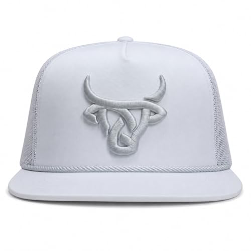 Image of Lost Calf White 3D Logo Cattle Rope - Hats Cap