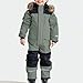 Ayolanni snowsuit for girls Snow Suit for Kids Fashion Boys One Piece Snowsuit Girls Ski Outfit Waterproof Snowboard Suit Teen Winter Clothes Dark Gray 8 Years