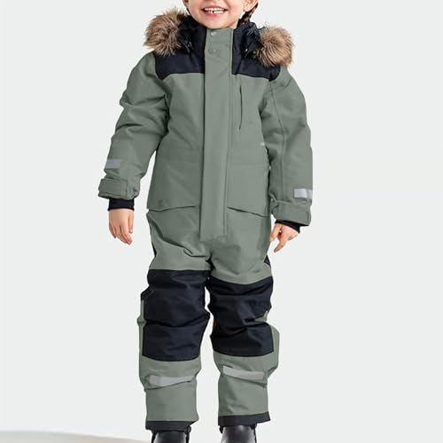 Kids Girls Boys Snowsuits Colorful Siamese Hoodies Ski Suits Jackets Toddler Kids Long Sleeves Winter Jumpsuits2
