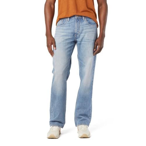 Levi Strauss Signature Gold Men's Relaxed Fit Flex Jeans, Palisade-Stretch Waistband, 38Wx30L
