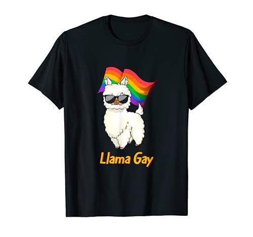 Llama Gay Lgbt-Q Lustiges Alpaka-Freundstück mit Stolz T-Shirt