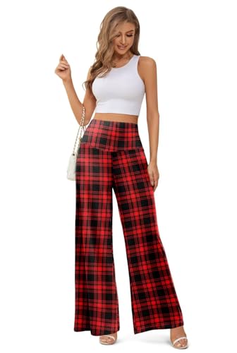 JZC Women's Palazzo Lounge Pants Stretchy Wide Leg Casual Pants Comfy High Waist Flowy Pants S-3XL