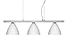 Besa 3LP-177907-SN Contemporary Modern Three Light Pendant from Mia Collection in Pewter, Nickel, Silver Finish,