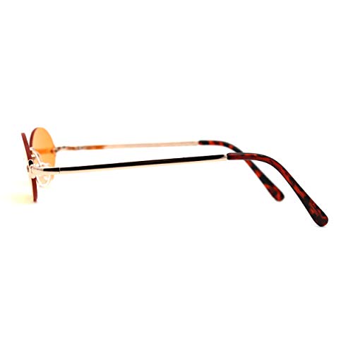 SA106 Hippie Pimp Color Lens Oval Rimless Retro Funky Sunglasses3