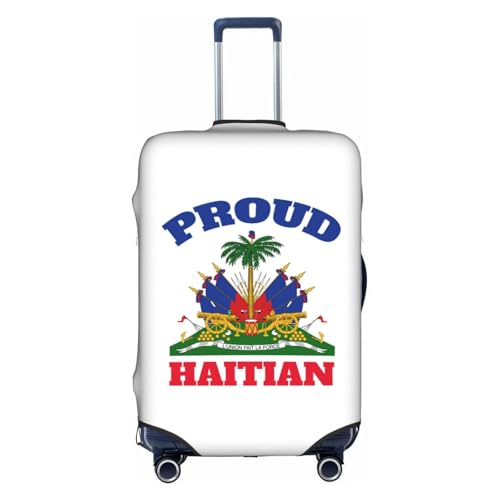 Travel Luggage Cover Vintage Haiti Flag Fashion Washable Baggage Suitcase Protector Fit For Luggage Large
