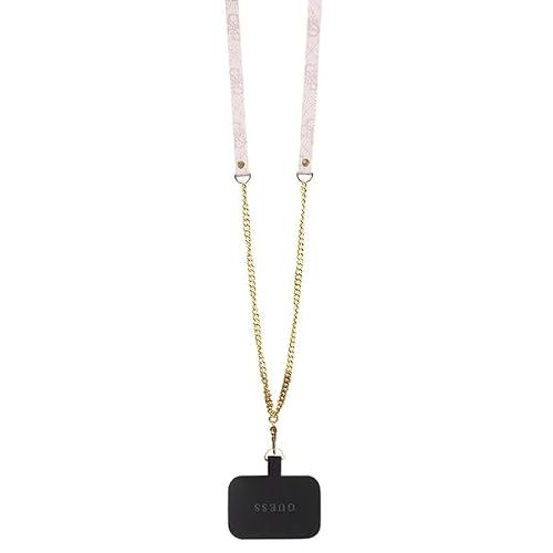 Guess GUHCP14LP4TDSCPP Coque pour iPhone 14 Pro 6,1" Rose Rigide Crossbody 4G Metal Logo