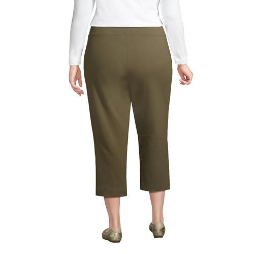 Lands' End Womens Starfish Crop Pants Forest Moss Plus 2X2