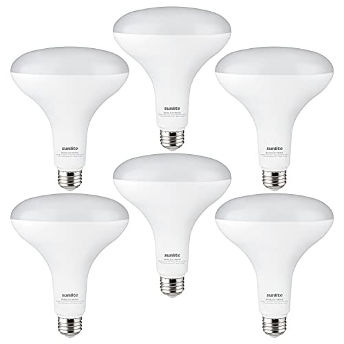 Sunlite 41190 LED BR40 Recessed Light Bulb, 13 Watt (75W Equivalent), 1100 Lumens, Medium Base (E26), Dimmable, Flood, UL Listed, 5000K Daylight, 6 Pack Sunlite 41190 LED BR40 Recessed Light Bulb, 13 Watt (75W Equivalent), 1100 Lumens, Medium Base (E26), Dimmable, Flood, UL Listed, 5000K Daylight, 6 Pack