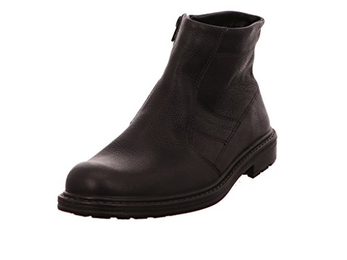 Bottes de neige Jomos Homme City Sport en cuir noir avec doublure chaude