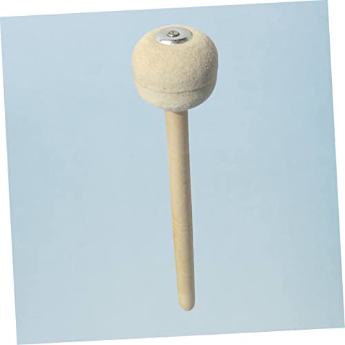 Baqueta para caja Hemoton con punta de fieltro de lana y mango de madera de arce, accesorio duradero para batería y percusión miniatura 3