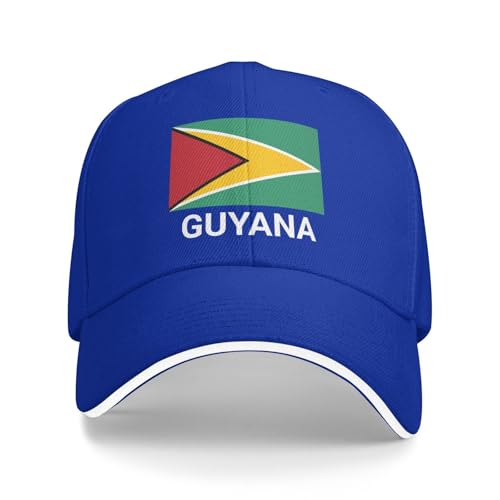 Support Drapeau Guyana Casquette Guyanais Casquettes pour Hommes Femmes I Stand avec Guyana Baseball Cap Trucker Chapeaux, bleu, Taille unique