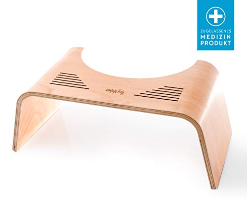 HOCA Holz taburete para inodoro de madera contra hemorroides, estreñimiento, colon irritable, flatulencias/para limpieza intestinal, desintoxicación para una flora intestinal sana