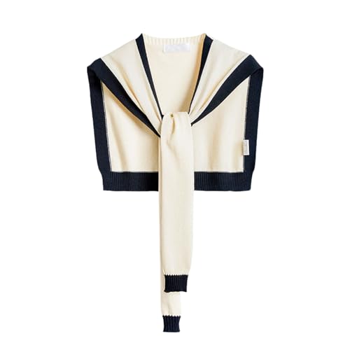 Chevara Women’s Casual Y2K Shawl Wraps Knitted Tie Up Knotted Shoulder Cape Fashion Shawls Scarf Cape