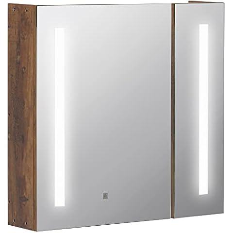 kleankin Armoire de Toilette LED Cover