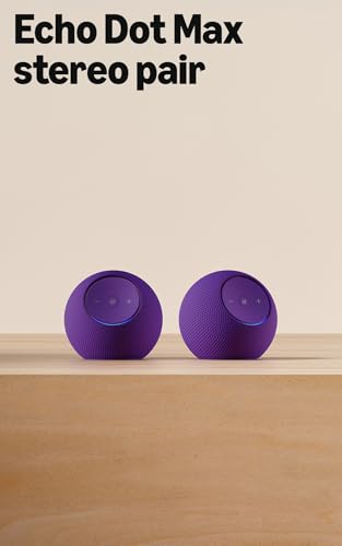 Image of Echo Dot Max (newest model) stereo pair, Amethyst