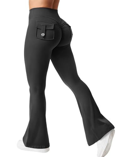YEOREO CoreFlex �t���A ���M���X �|�P�b�g�t�� �����p �X�N�����` ���[�N�A�E�g ���M���X �q�b�v�A�b�v �W�� ���K�p���c, �u���b�N, Large