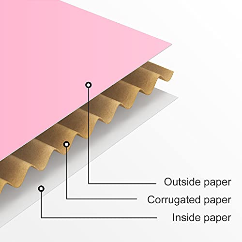 Image of 50 Pack 4 inchx8 inchx2 inch Shipping Boxes, Corrugated Cardboard Small Box Mailer, Shipping Boxes for Small Business for Gift Packing- TONESPAC (4 inchx8 inchx2 inch, Light Pink)