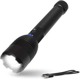 Energizer 10000XT-R Rechargeable LED Tactical Flashlight, 10,000 Lumens, Durable Metal Flashlight with Boost Mode for Extreme Brightness
