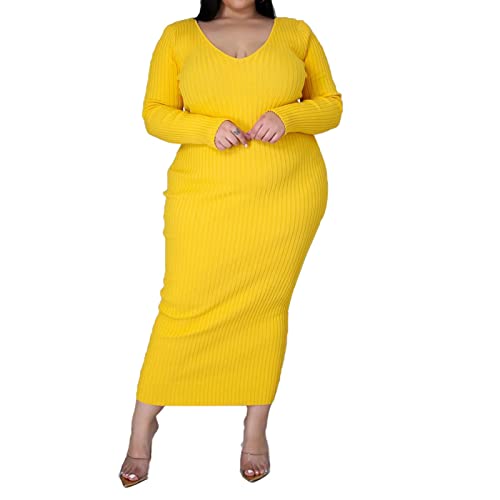 Image of Women's Plus Size Sexy Long Sleeve Maxi Sweater Off Shoulder Knit Dress | Warm Sweater, Casual,Party,Work,Date,Wedding,Cocktail,Nightclub,Clubwear,Cocktail,Daily Wear,Christmas Party Work.