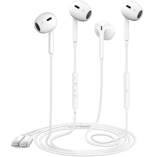 2 Packs-for iPhone Headphones Wired Earbuds/Earphones Nosie Reduction Built-in Microphone & Volume Control Headsets Compatible with iPhone 14/13/12/11/XR/XS/X/8/7/SE/Pro/Pro Max
