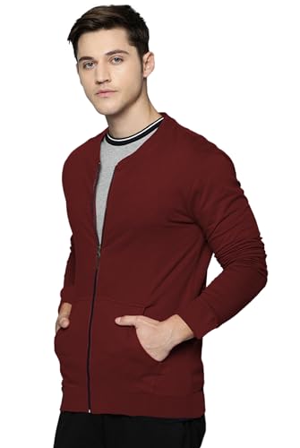 Image of LEOTUDE CASUAL JACKET For Men's Loopknit Regular Fit Full Sleeve Zipper Bomber Jacket for men (Color: Black)