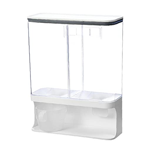 Rijstdispenser verzegelde graanvoeding container wandgemonteerde opslag met deksel vochtbestendig huishoudelijke graan… - Image 7