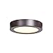 Strike 2.0 - 7in - Dimmable LED Round Flush Mount - Bronze Finish - Acrylic Lens