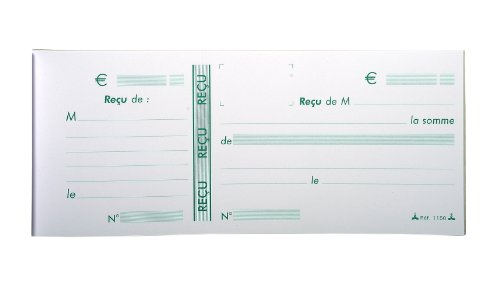 Le Dauphin - Ref. 1150D – 10 Stück Stammbücher ohne MwSt.-Angabe – 50 Blatt vorgedruckt – Format horizontal 9 x 22,5 cm – Umschlag lackiert