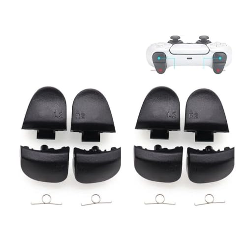 KSSA �݊��i PS5 ���C�����X�R���g���[���[ DualSense �f���A���Z���X BDM-010 BDM-020 BDM-030 BDM-040 BDM-050 L2 R2 �g���K�[ �{�^�� �o�l �X�v�����O ���� ���i �C�� �p�[�c (�u���b�N, 