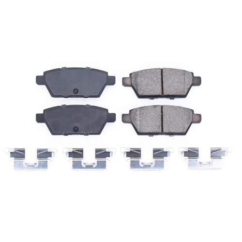 Image of PowerStop Rear Brake Pads for Ford Fusion 2006-12 |Lincoln MKZ 2007-12 |Zephyr 2006 |Mazda 6 2006-13 |Mercury Milan 2006-11 - Z17 Ceramic Brake Pads with Installation Hardware, 17-1161