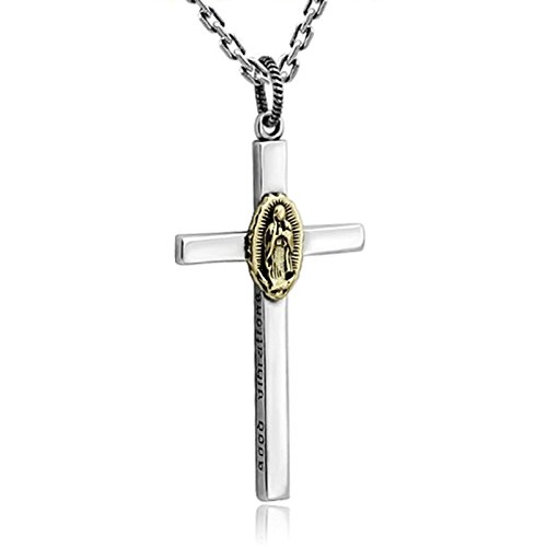 Cadena de plata de ley antialérgica con cruz para niños