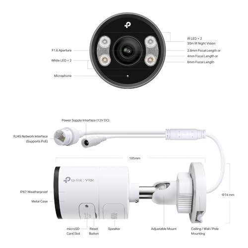 Image of TP-Link VIGI C355 4mm Outdoor Bullet Network Camera 5MP Surveillance Camera