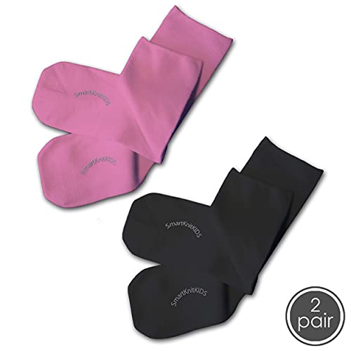 Seamless Sensitivity Socks - 2 Pack (Pink & Black, Small)2