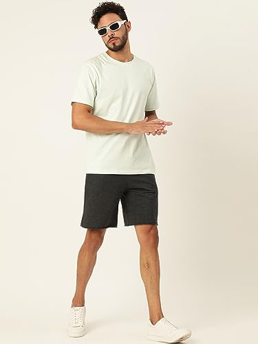 Image of Solid Soft Cloth Round Neck Cotton Relaxed Fit T Shirt