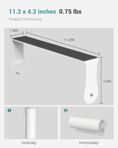 Image of PAROTO Magnetic Paper Towel Holder for Fridge, White Paper Towel Holder for Kitchen, Strong Magnet for Refrigerator, RV, Garage, BBQ, No Drilling, Kitchen & Bathroom Organizers and Storage