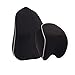 Cuscino Poggiatesta Auto con Supporto Lombare Cervicale Memory Foam Headrest Pillow Poliestere Ergonomia con Cerniera Universale Nero,