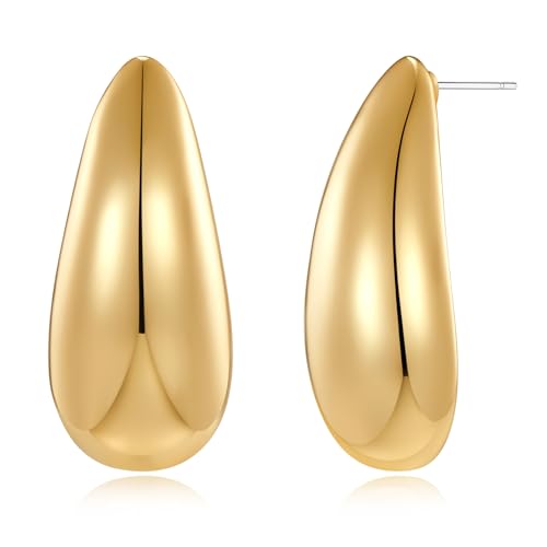 MUYAN Tear Drop Earrings for Women Trendy Polished Droplet Earrings
