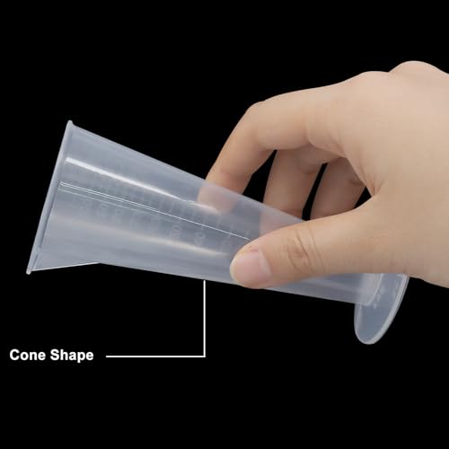 Vasos medidores plásticos transparentes 2 pack 100 ml miniatura 5