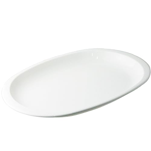 ナガオ 割れない食器 ライト 小判皿 26×17.3×2.3cm ホワイト 食洗機 電子レンジ 対応 日本製 1707W