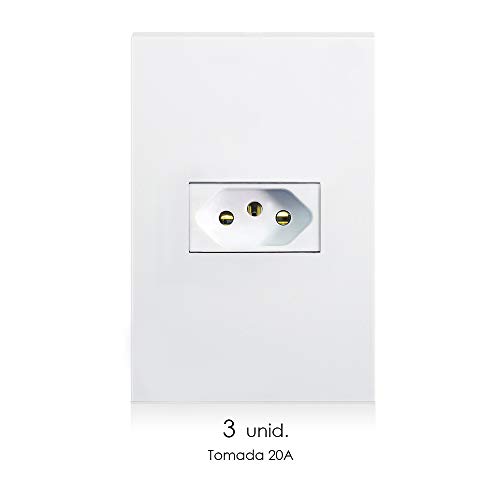 Kit Sophie 03 Tomadas 20a Branco Steck