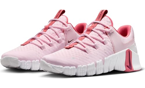 Nike Nike Free Metcon 5 Women's Workout Shoes (DV3950-603, Pink Foam/Adobe/Platinum Tint/Dark Team RED) Size 11.5