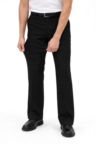 Image of Men's Black Straight Fit Formal Trousers | Japanese Fabric | Office Comfortable Pants