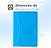 Coupount Mini Padfolio/Junior Portfolio Folder Case, Business A5 Binder Organizer Notepad for Men Women, 5 x 8 Writing Pad Included, Electric Blue.