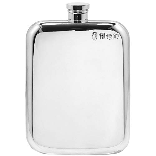 English Pewter Company 6oz Traditional Plain Pewter Liquor Hip Flask [SF435]