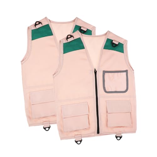 2pcs Boy Girl Explorer Vest Outfit Boy Girl Adventure Cosplay Prop Stage Performance Vest for Comfortable Multiple Pockets for Role Play and Exploration