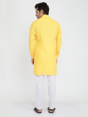 Image of Royal Kurta Mens Cotton Angrakha Style Ethnic Kurta and Kurta Set