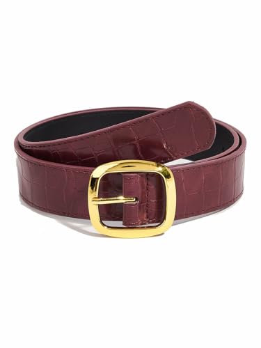 Yalice Women's Belt for Jeans Pants Dresses Fashion Ladies Leather Waist Belts with Gold Buckle