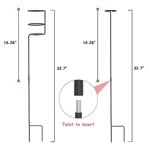 Urban Deco Heavy Duty Outdoor Drink Holder Set of 10, Stakes Beach Cup Holders for Yard Beverage Holder Stakes, 6 Packs Plus Extra 4 Goblet Drink Holders - Thumbnail 3
